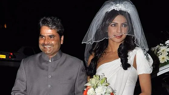 Filmmaker Vishal Bhardwaj with Priyanka Chopra.