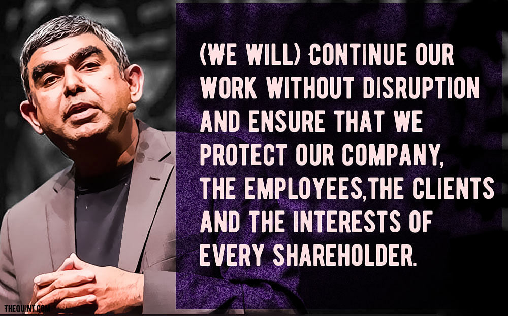 Vishal Sikka will now be the Executive Vice Chairman of Infosys. Read the full text of his resignation letter here. 