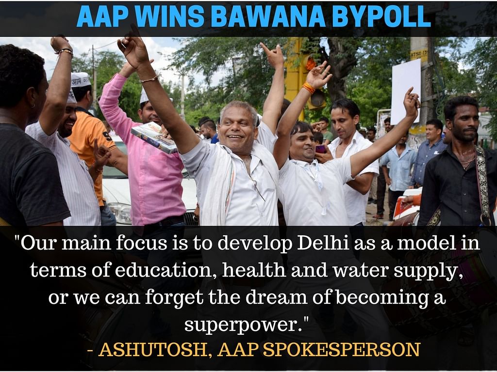 The Aam Aadmi Party won the Bawana bypoll retaining their seat with a margin of 24,000 votes over runner-up BJP.