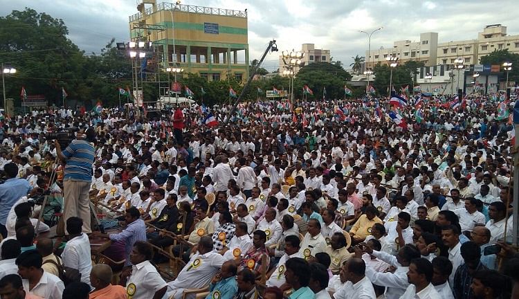 “The countdown for the present government starts from this moment,” said Tamilaruvi Manian at a rally in Trichy. 