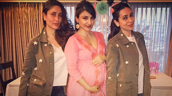 Soha Ali Khan and her girls had the best baby shower with the Kapoor sisters twinning.