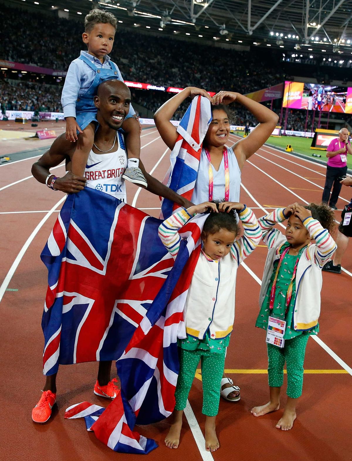On day 1 of the World Athletics Championships in London.