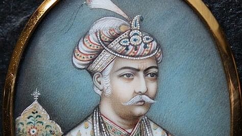 

A posthumous portrait of Mughal Emperor Akbar.