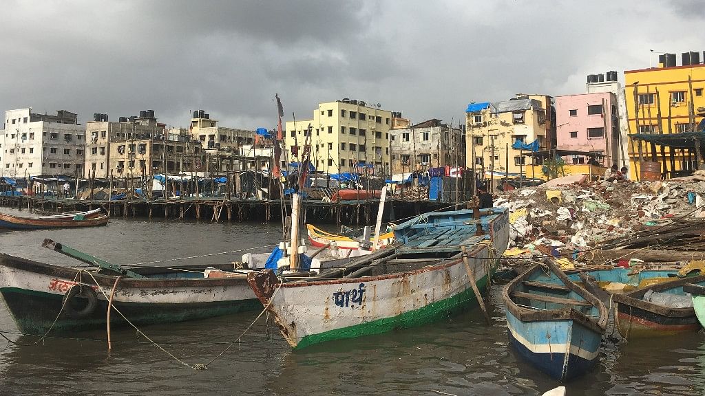 Boats at the Versova koliwada, or fishing village, which is under threat from a new coastal regulation notification that encourages developments on the beaches in Mumbai.&nbsp;
