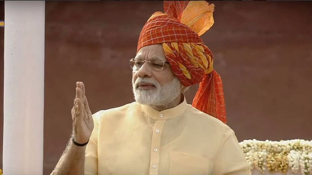 Prime Minister Narendra Modi addressing the nation from Red Fort on India’s 71st Independence Day.