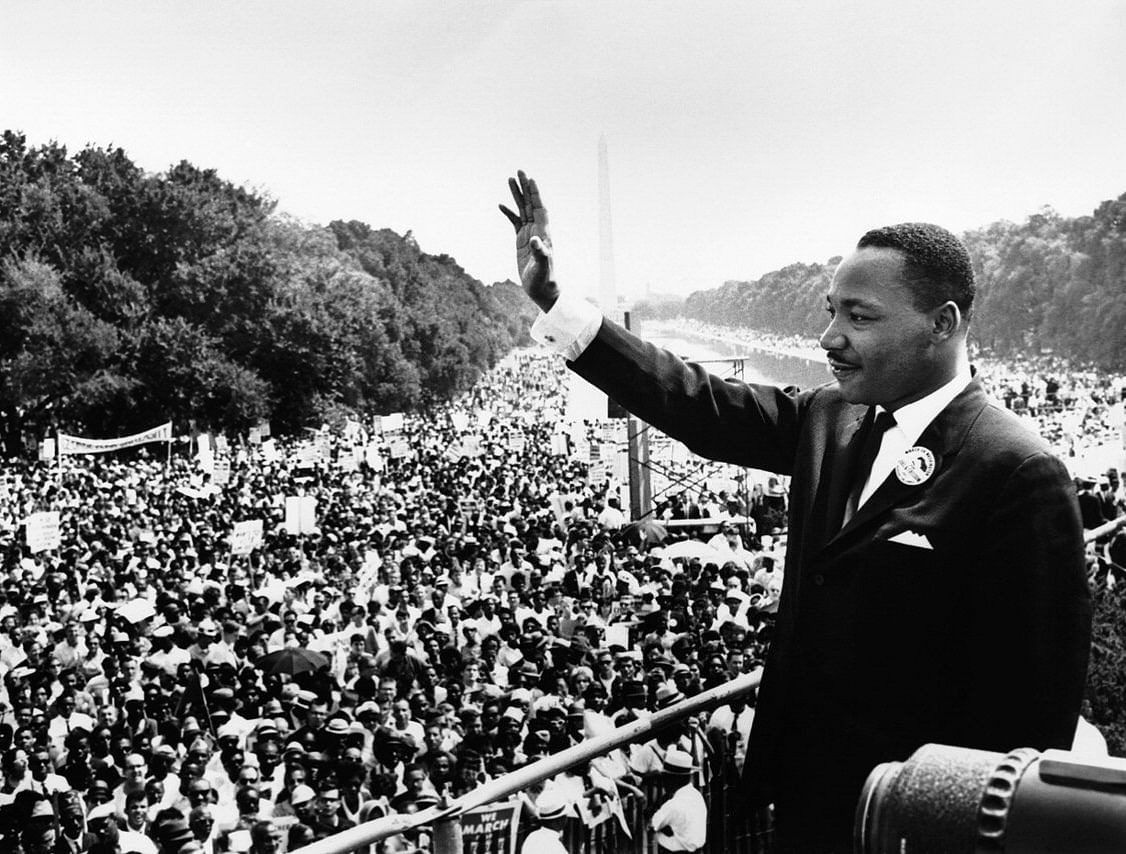 King’s historic speech was addressed to over 250,000 people at the peak of the civil rights movement in the US.