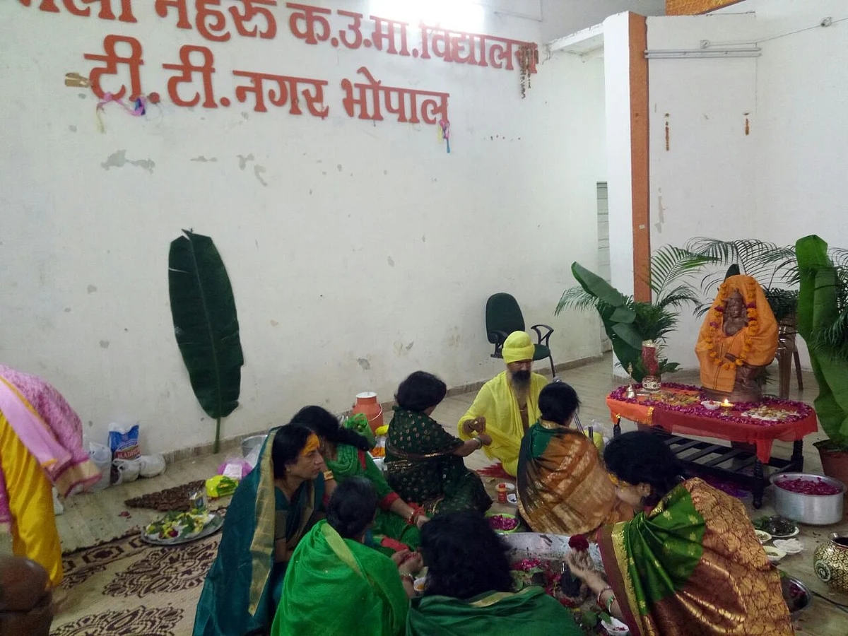 Puja organised inside govt school premises in Bhopal.