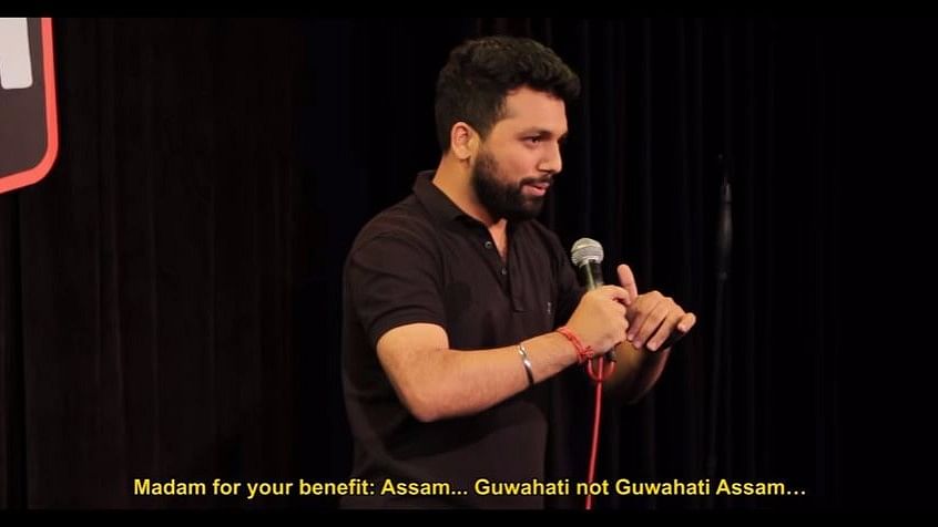 Comedian Abhineet Mishra in a still from his video.&nbsp;