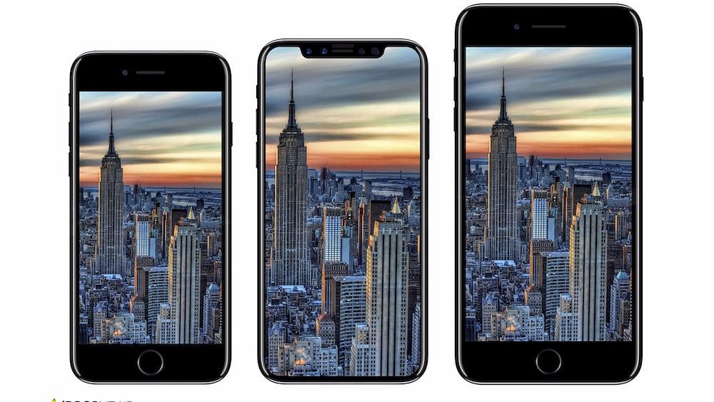 The iPhone 8 could look like the one in middle.