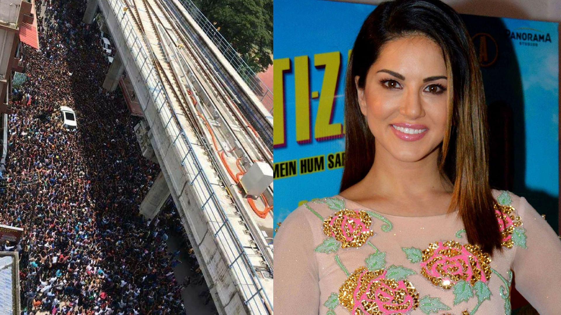 Sunny Leone gets a warm welcome in Kochi.&nbsp;