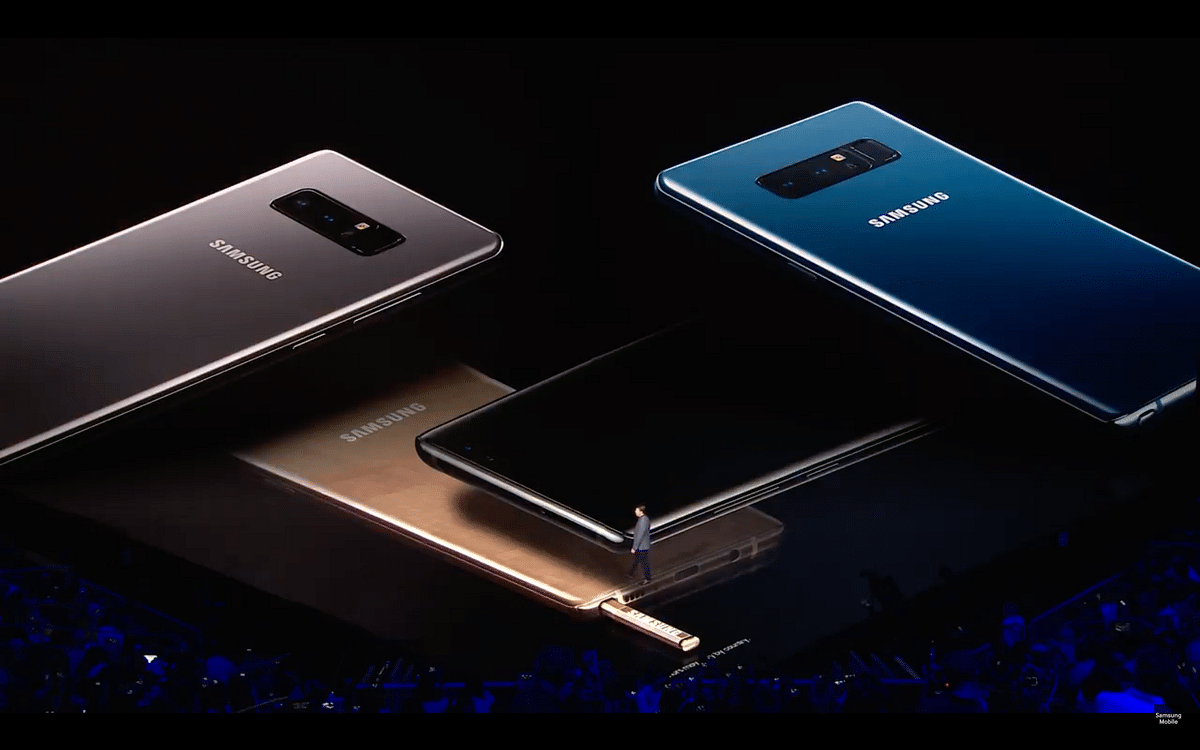 Samsung Galaxy Note 8 unveiled in New York. The phones comes with a dual-camera, 6GB RAM and water & dust resistance