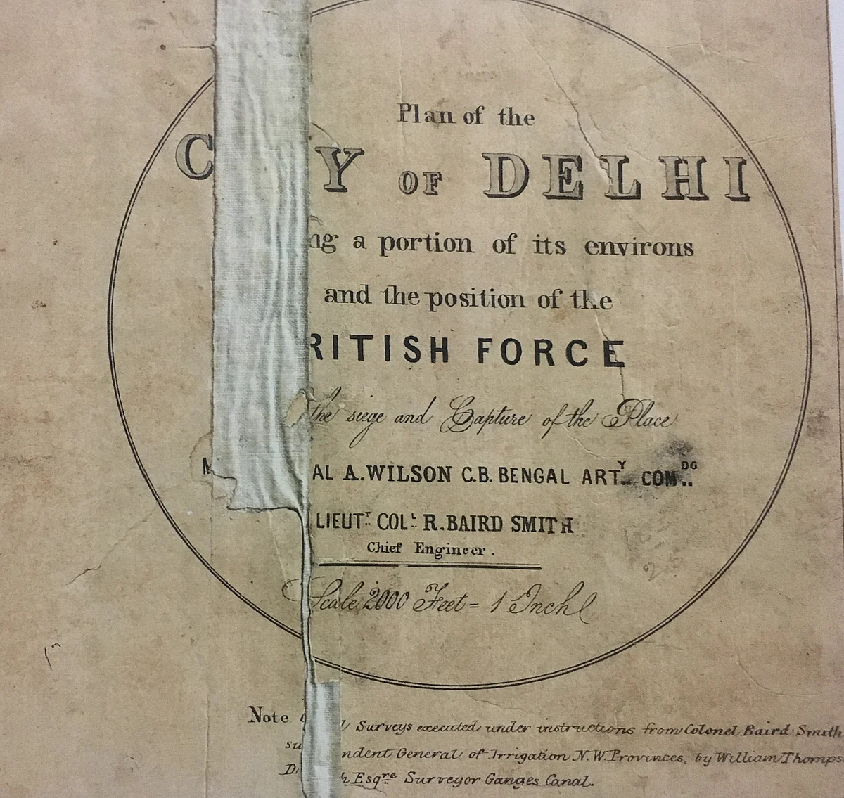 From Plan of City of Delhi, National Archives of India, 1859.