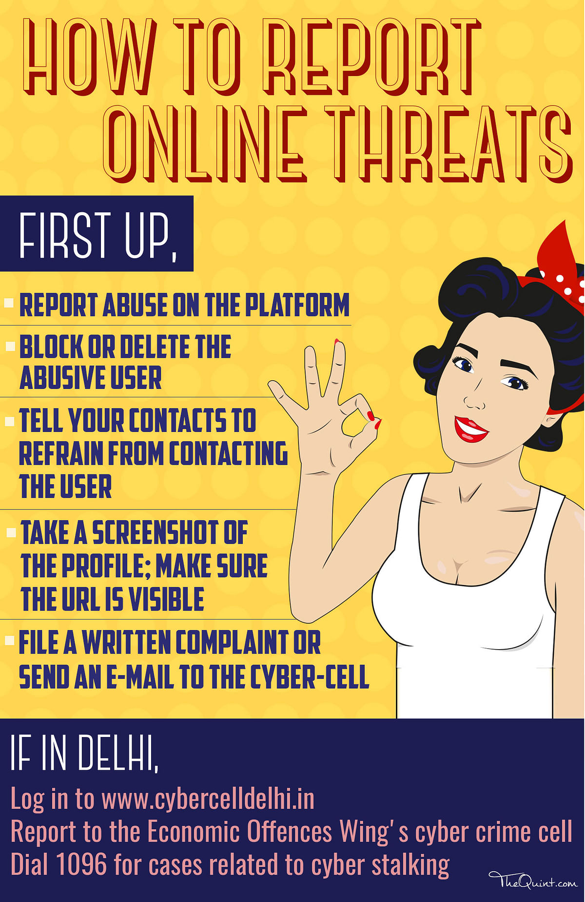 A quick guide on how to get help if you’re being threatened online. 