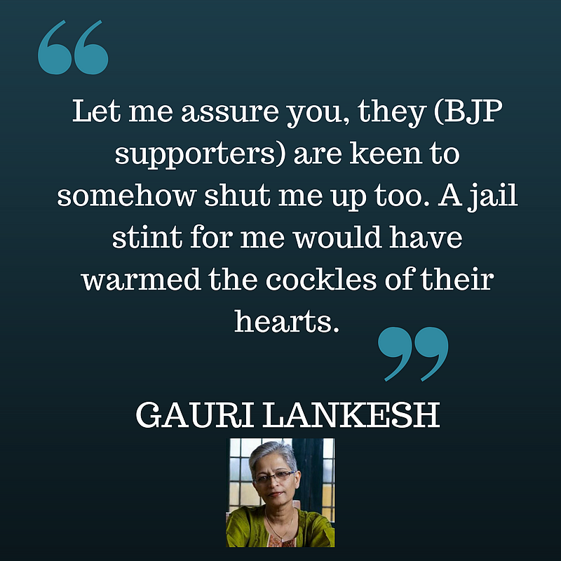 Gauri Lankesh, the Voice of Dissent, Stood for Free Speech