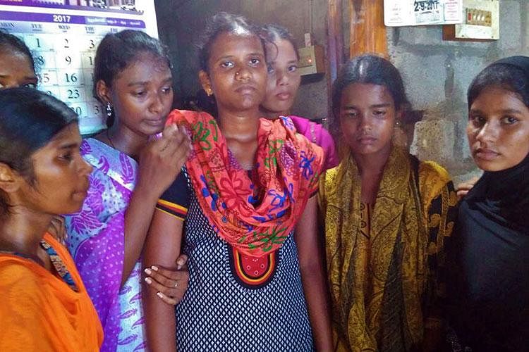 Anitha’s friends at her house in Kuzhumur village 
