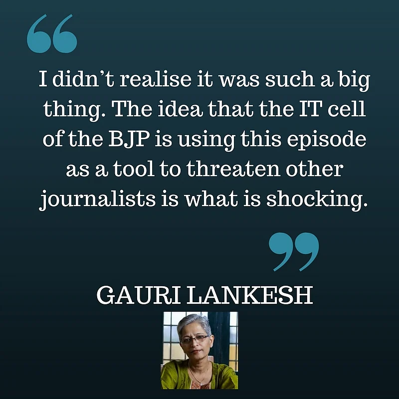 Gauri Lankesh, the Voice of Dissent, Stood for Free Speech