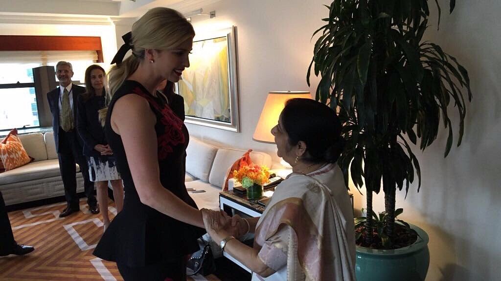 

US President Donald Trump’s daughter and adviser Ivanka Trump today met External Affairs Minister Sushma Swaraj.