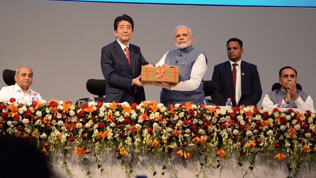 Japanese Prime Minister Shinzo Abe (Left) and Prime Minister Narendra Modi at India-Japan 2017 Summit.