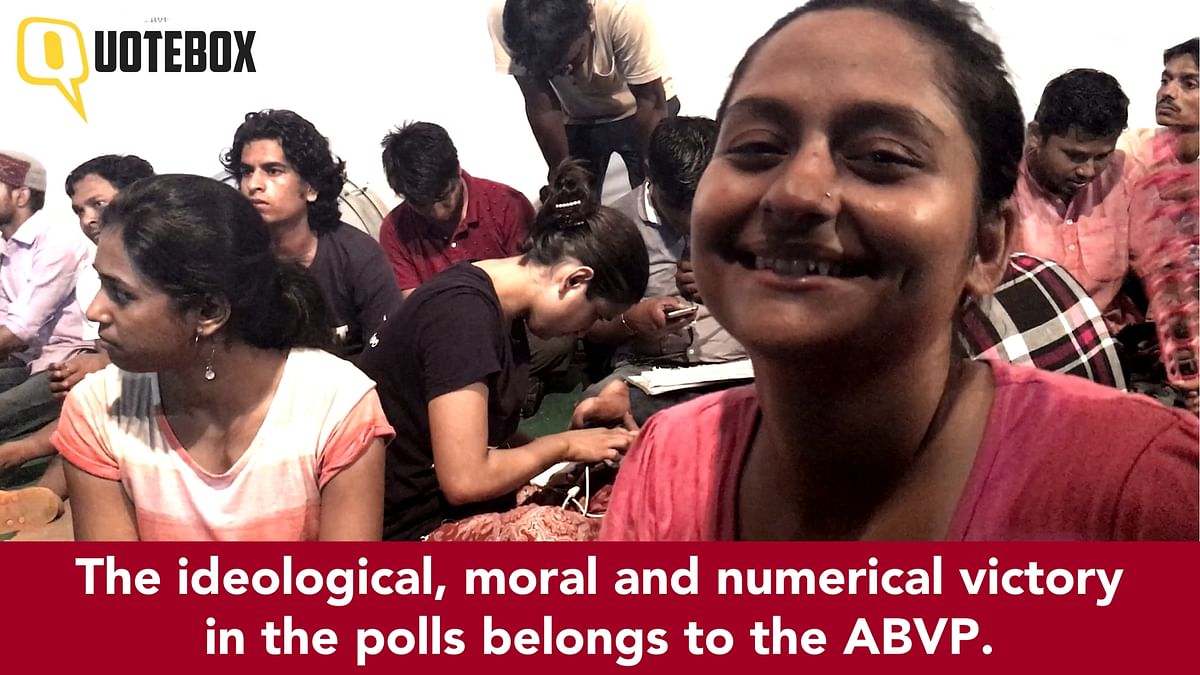 Left wins all four seats in JNUSU polls, but ABVP claims it has won “ideologically, morally and even numerically.”