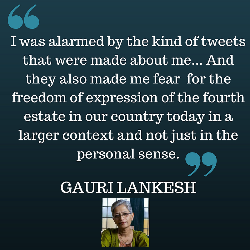 Gauri Lankesh, the Voice of Dissent, Stood for Free Speech