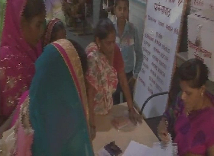 Patient attenders at the Farrukhabad’s Ram Manohar Lohia Government Hospital.