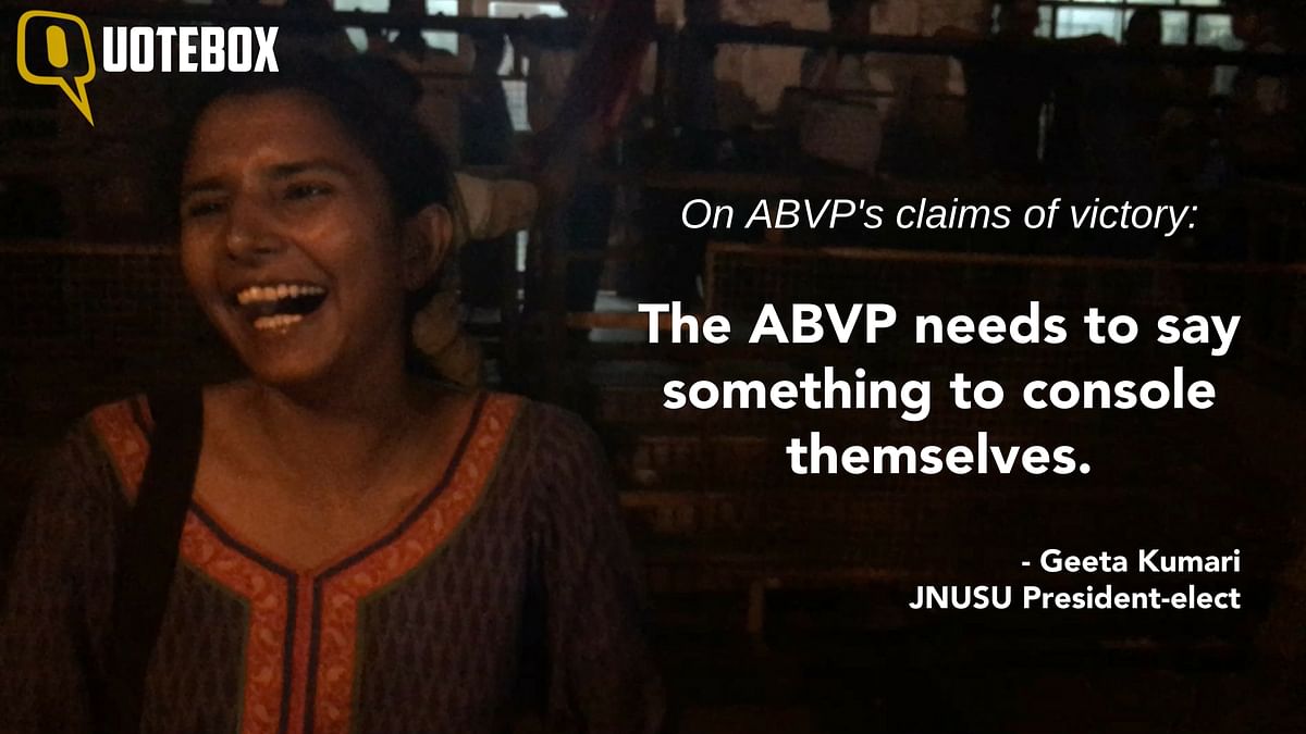 The Quint speaks to victorious presidential candidate Geeta Kumari, on JNUSU’s top priorities for the coming year.