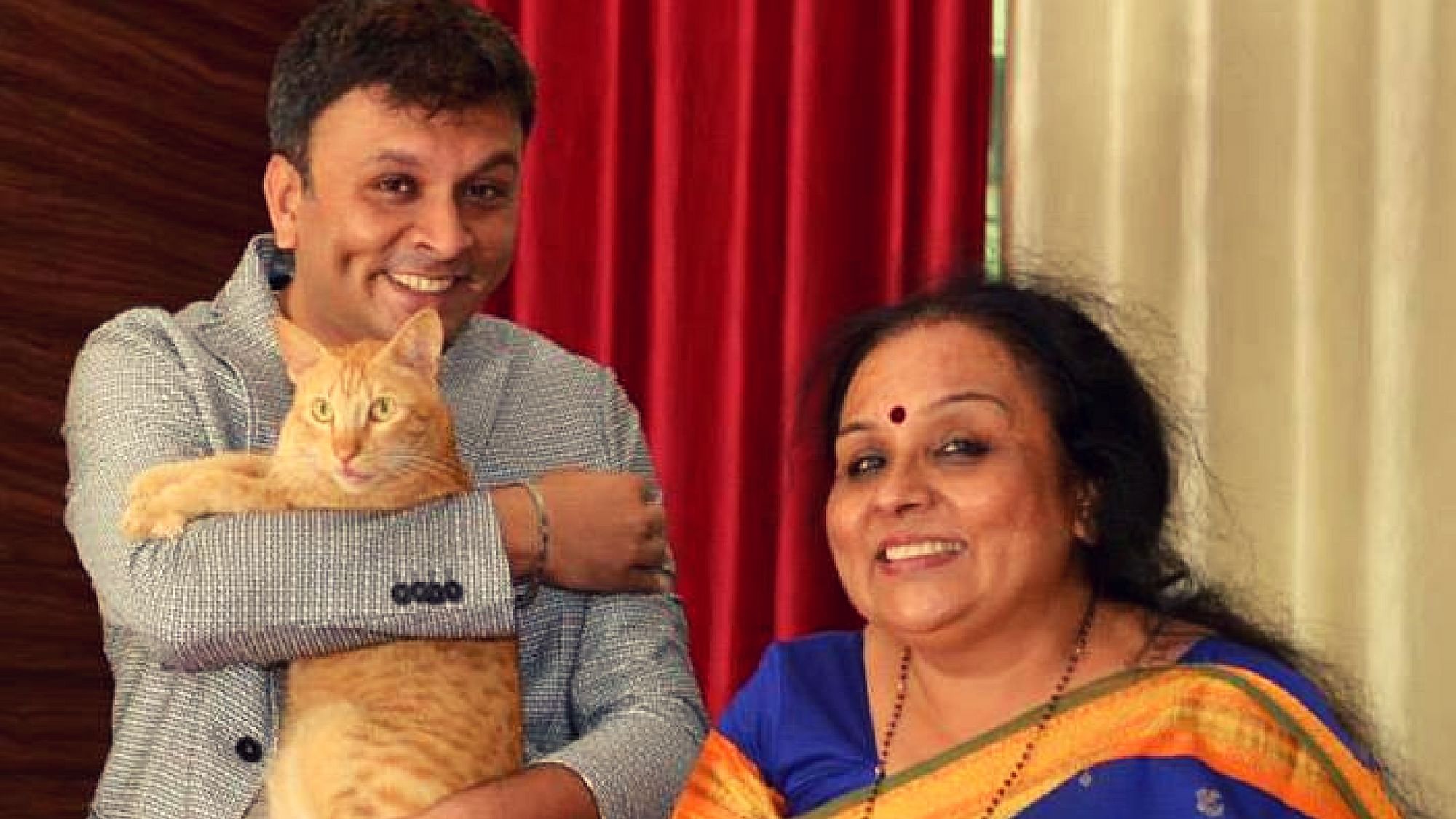 Gay rights activist Harish Iyer with his mother.