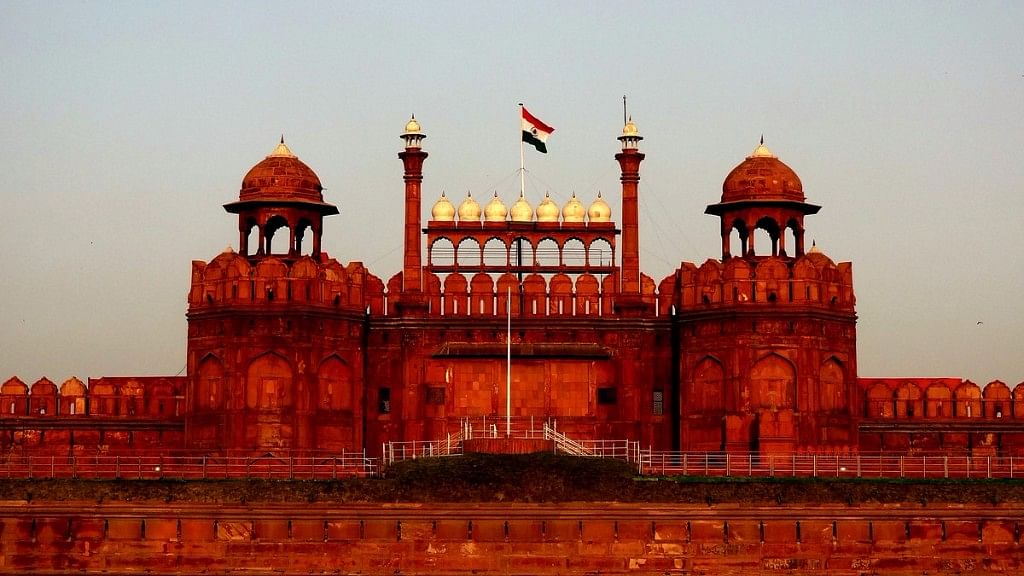 The Red fort in Delhi.