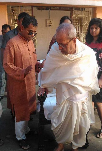 Pranab Mukherjee at his ancestral home.