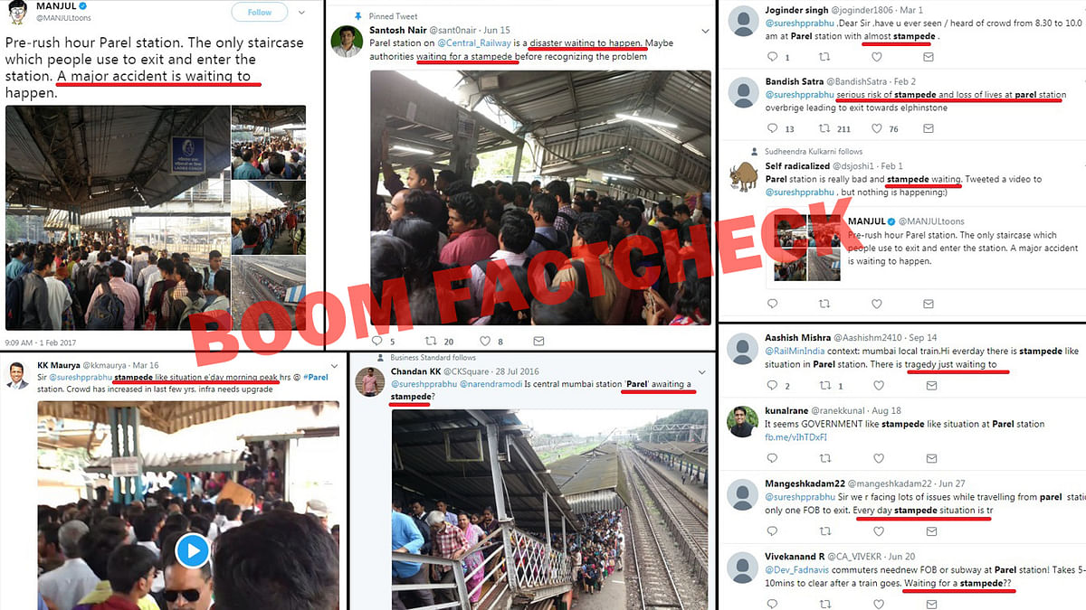 After Elphinstone bridge stampede, citizens dug out old tweets warning the railways about a possible stampede.