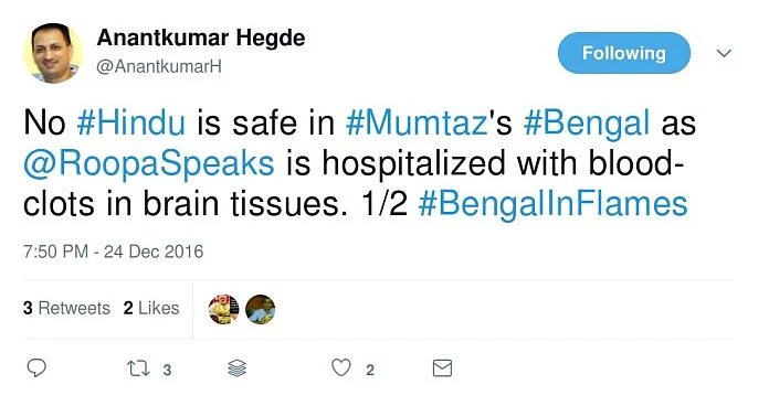 What Minister Anantkumar Hegde’s Tweets Tell Us About His Mindset