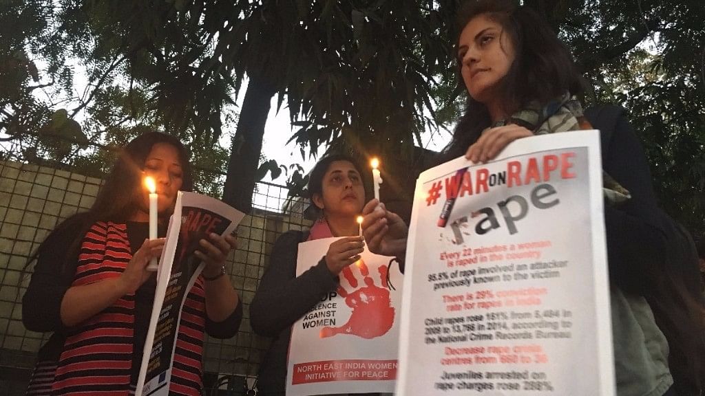Women protesting against rape in Delhi’s Hauz Khas Village. Image used for representational purpose.