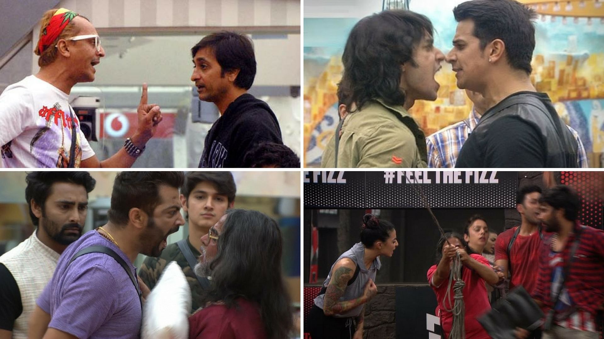 Shots from various fights in <i>Bigg Boss </i>house.