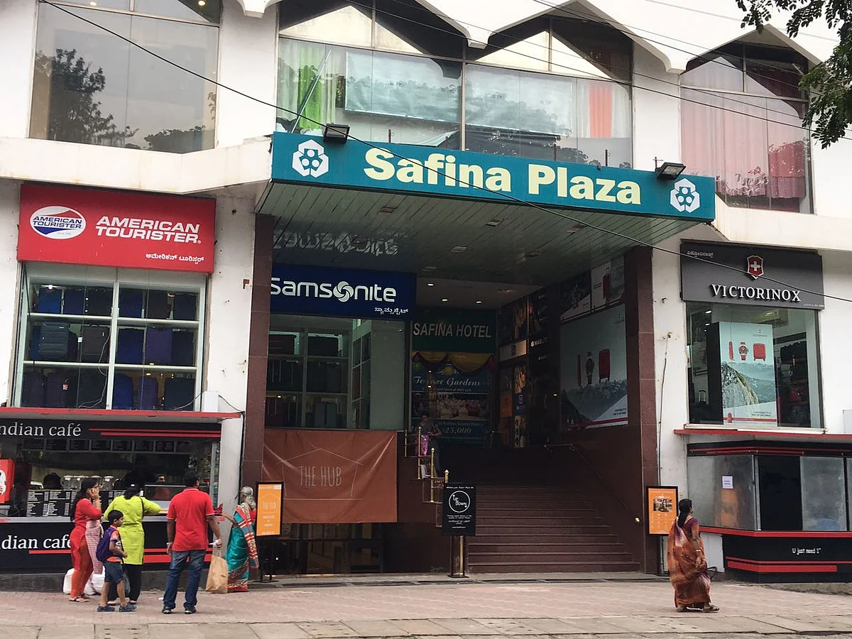 Safina Plaza in Infantry Road, Bengaluru, where the shopkeeper says he can’t afford CCTV coverage.