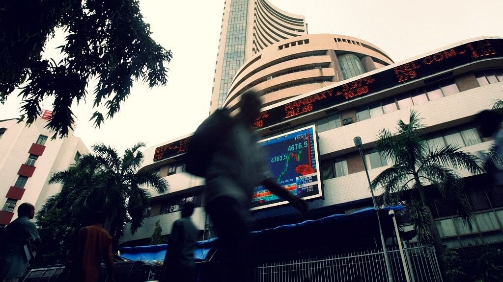 People walk pass the Bombay Stock Exchange (BSE) building in Mumbai. Photo used for representational purpose.