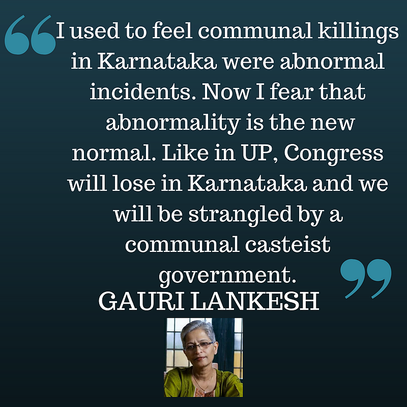Gauri Lankesh, the Voice of Dissent, Stood for Free Speech