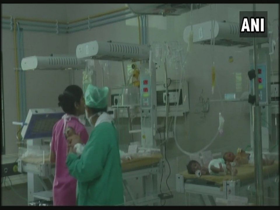 The Nashik civil hospital authorities keep four infants in one incubator due to lack of adequate facility.