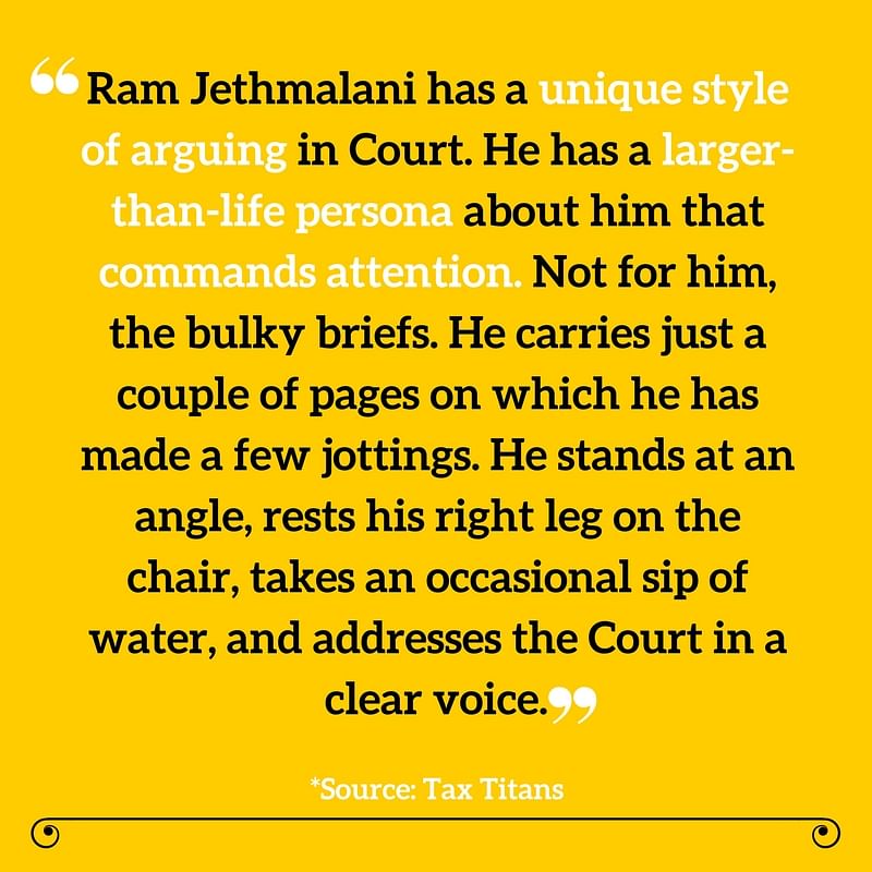 Senior lawyer Ram Jethmalani passed away at the age of 95 on 8 September. 