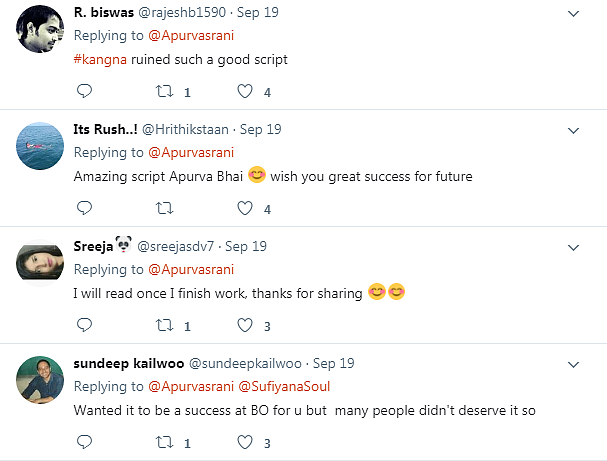 People react to the original <i>Simran</i> script. 