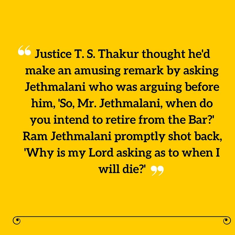 Senior lawyer Ram Jethmalani passed away at the age of 95 on 8 September. 