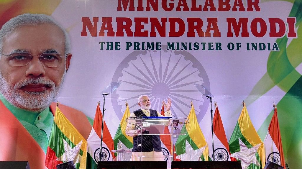 PM Narendra Modi addresses the Indian Community during in Yangon, Myanmar
