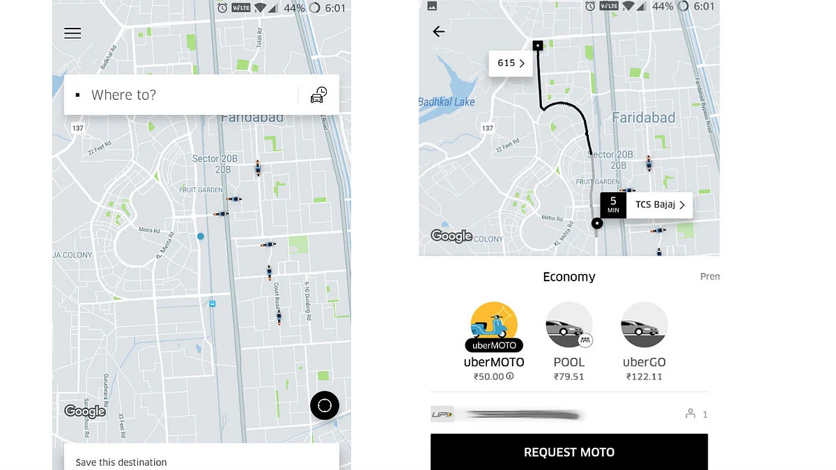 This is how UberMoto shows up. 
