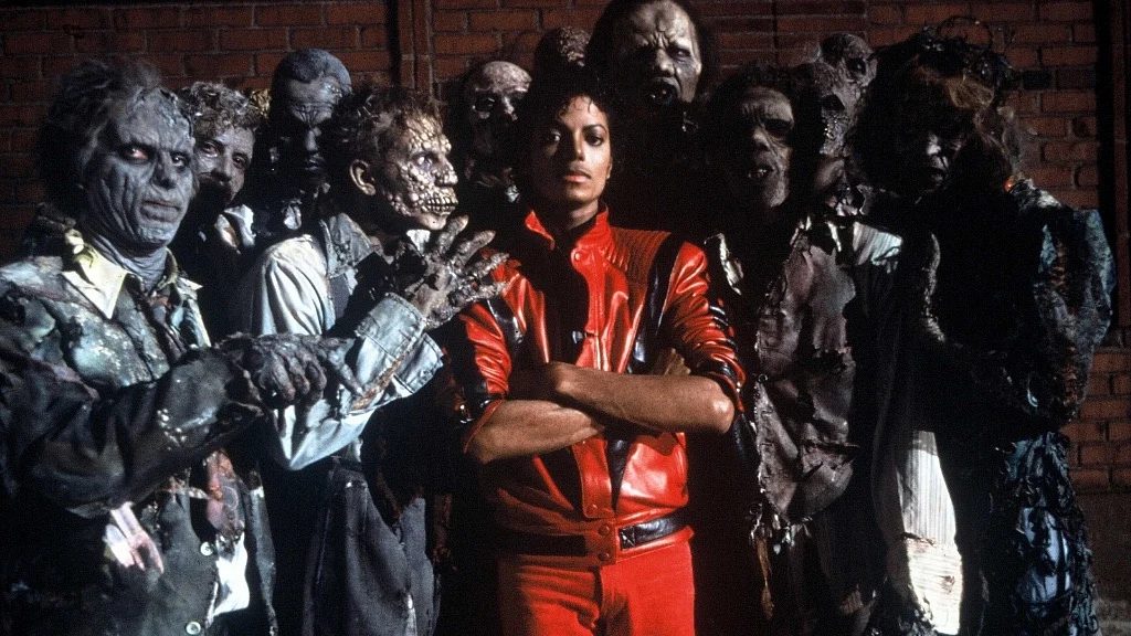 Michael Jackson in a scene from his smash hit video <i>Thriller. </i>
