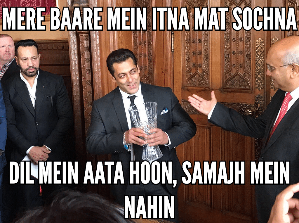 What’s with that goofy look Salman Khan?