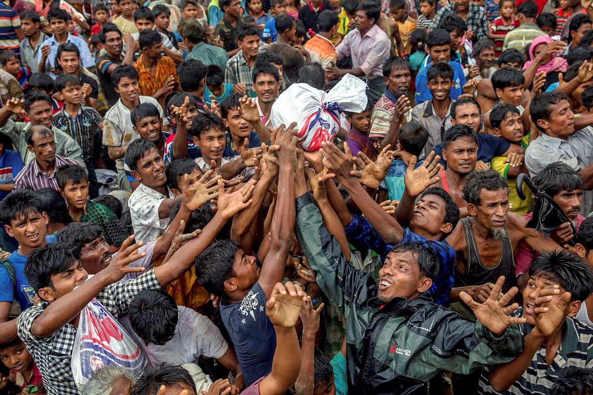 The UN says around 4,09,000 Rohingya Muslims have fled violence in Myanmar 