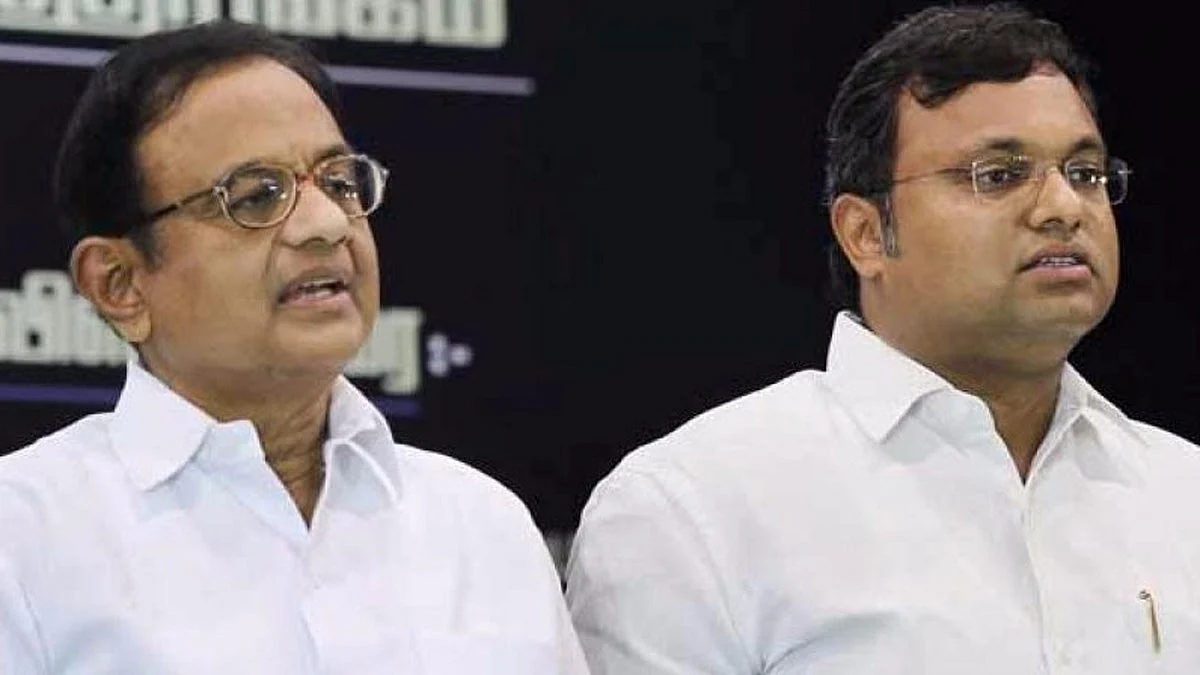 P Chidambaram with son Karti.