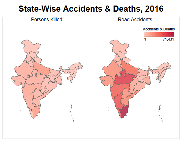 

Between 2005 and 2016, as many as 1,550,098 people died in roads accidents across India.