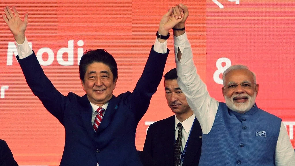 PM Narendra Modi with Japanese PM Shinzo Abe.