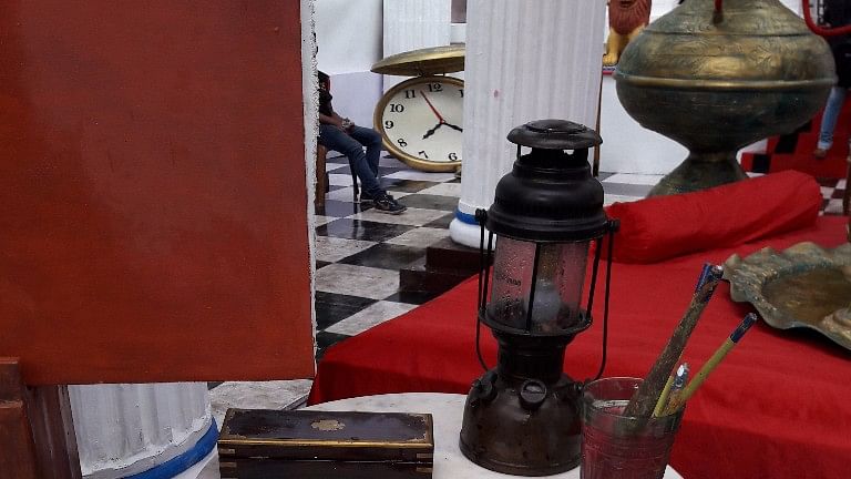 At a  south Kolkata pandal, people are mesmerised with relics  reminding one of the illustrious Bhadralok culture.
