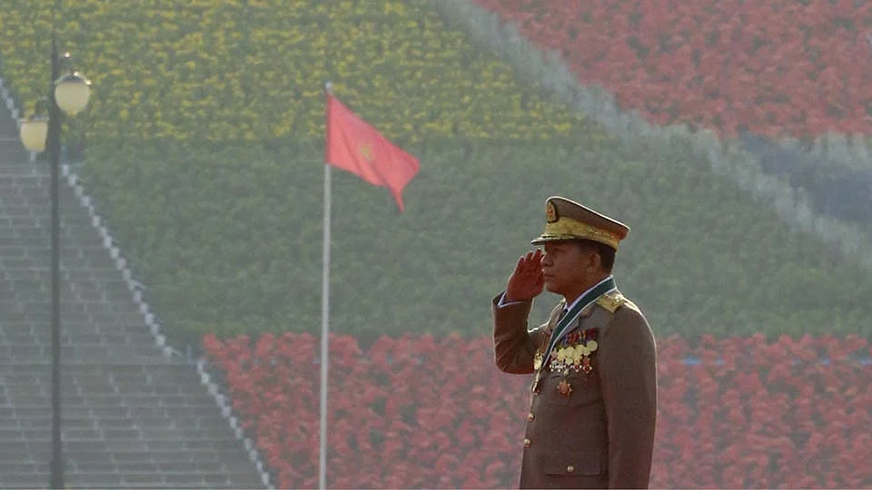 General Hlaing, the current Commander-in-chief of the Myanmar Army. 